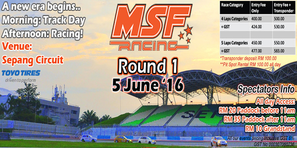 MSF RACING ROUND 1 : 5/6/2016 NEW ERA BEGINS