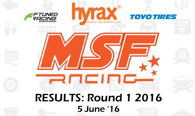 MSF Racing 2016 Rnd1 Results