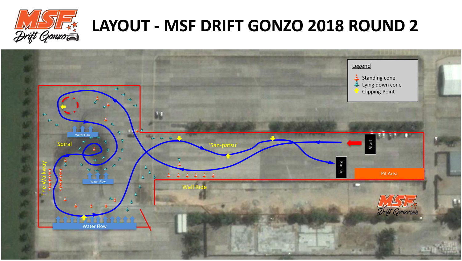 MSF Drift Gonzo – Layout for Round 1, 2018