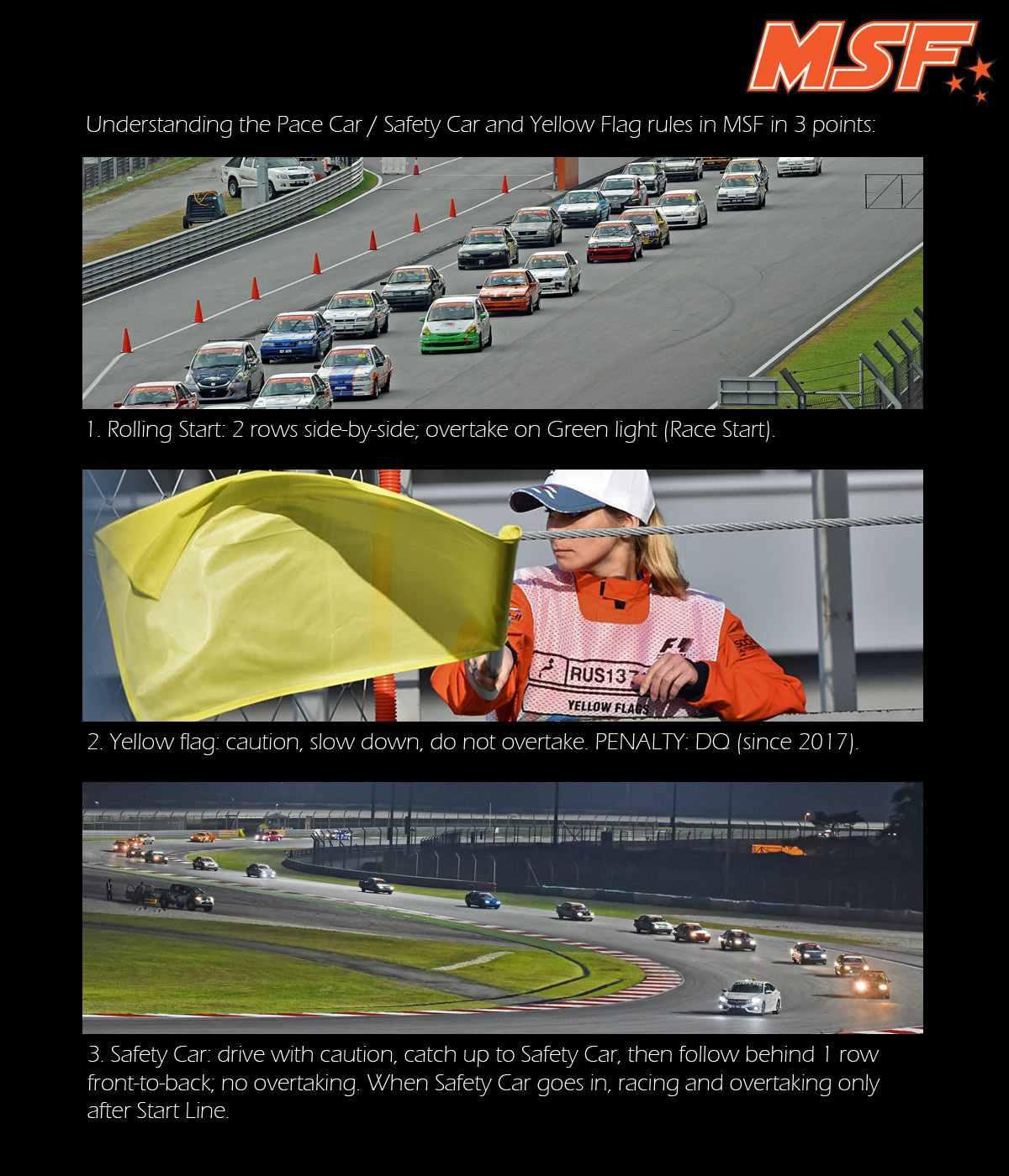 Understanding the Pace Car / Safety Car / Yellow flags in MSF