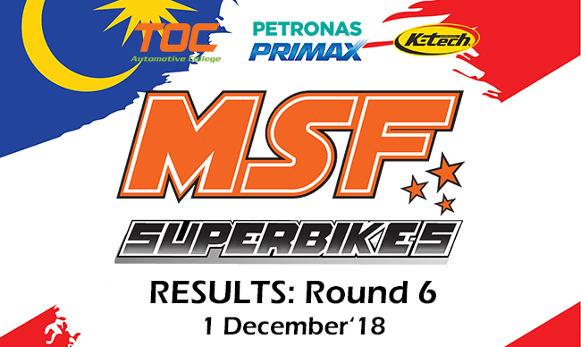 MSF Finale 2018 Superbike Results