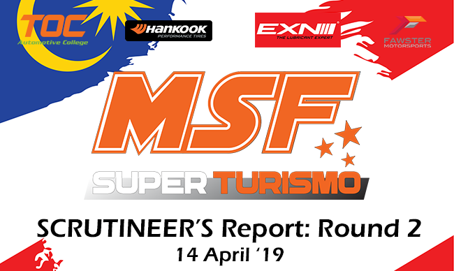 Scrutineering Report MSF SuperTurismo Round 2 2019