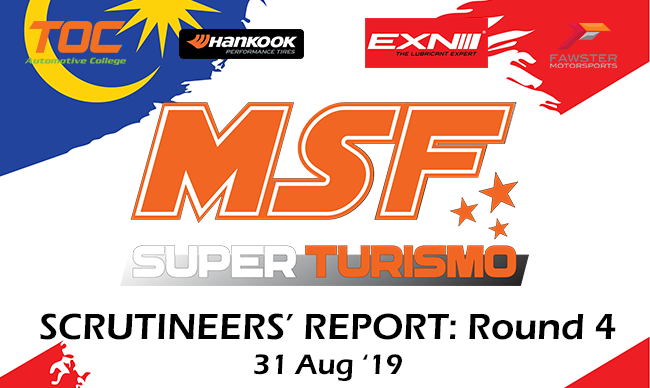 Scrutineering Report MSF SuperTurismo Merdeka Enduro Round 4- 2019