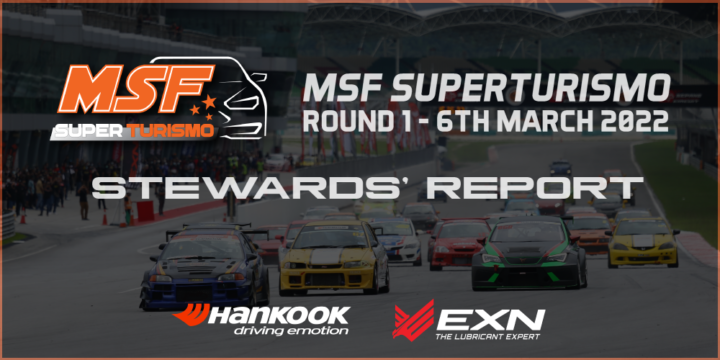 MSF SUPERTURISMO ROUND 1 – 6TH MARCH 2022 STEWARDS’ SUMMARY